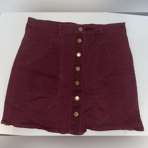 Altered State Red Button Down Skirt